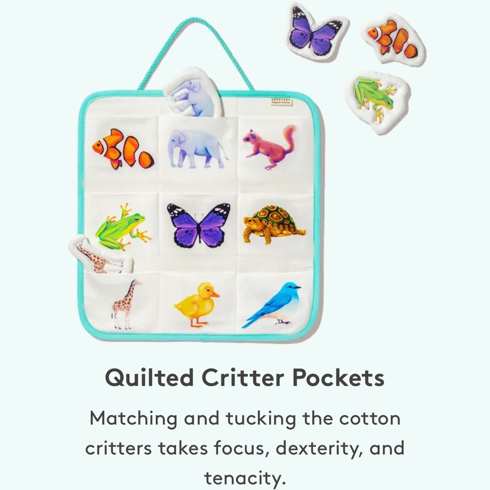 Lovevery Quilted Critter Pockets
